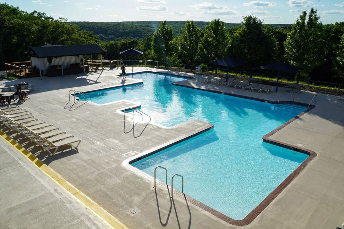 The community pool at Saw Creek Estates